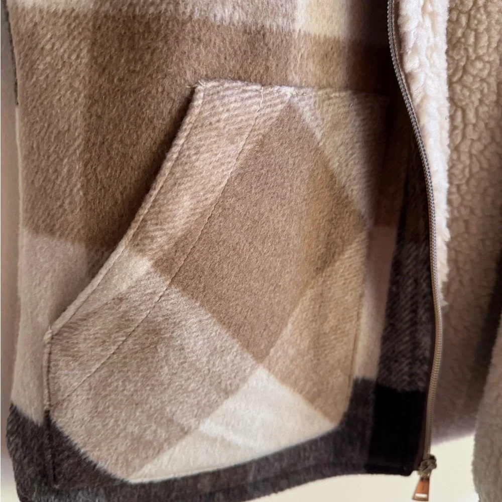 Sanctuary Shearling Lined Plaid Vest